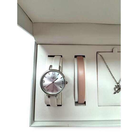 L&Co Womens Watch Necklace Set Interchangeable Bands - Picture 2 of 6